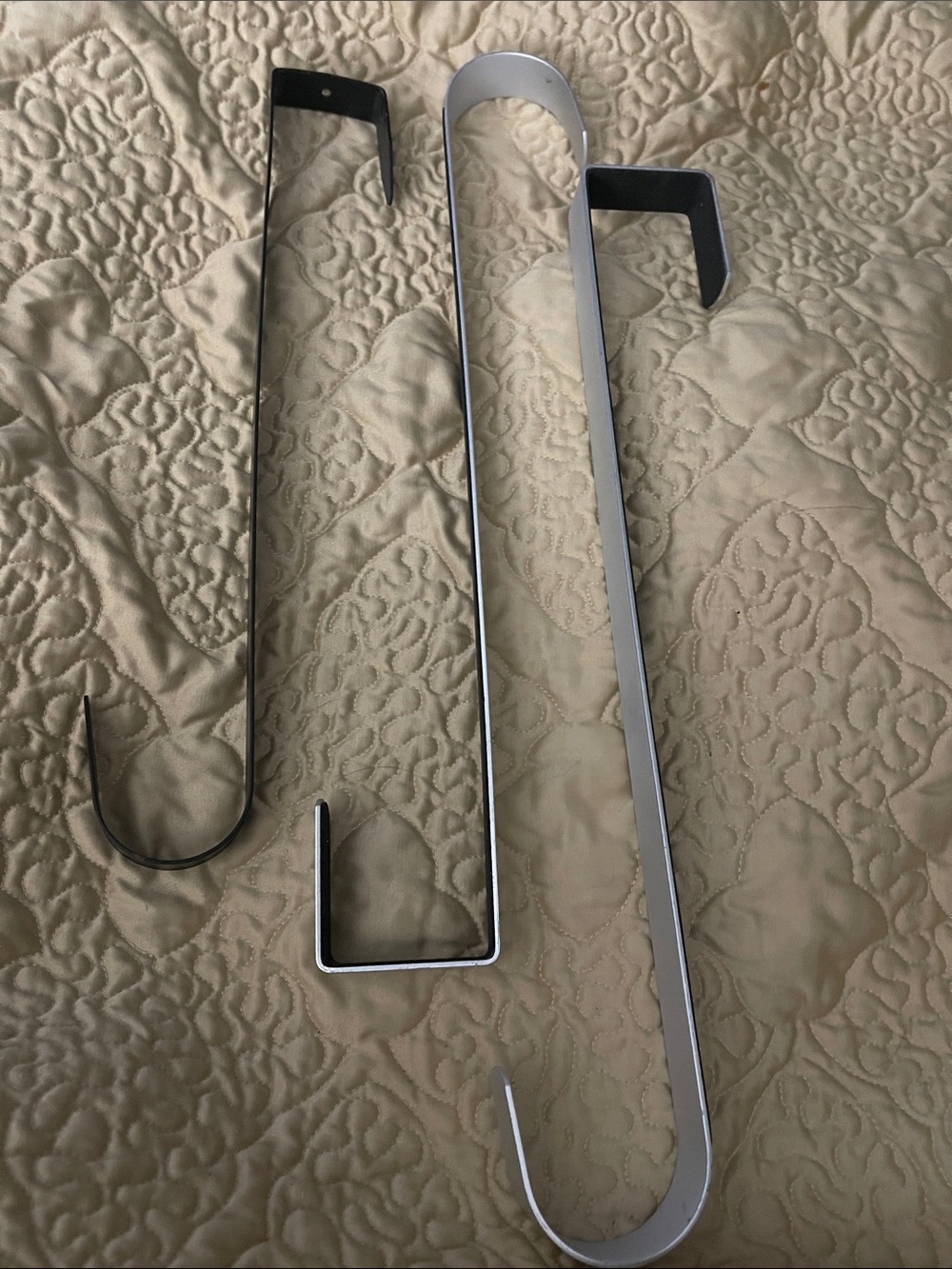 Over-the-Door Metal Hook Set in Silver and one Black